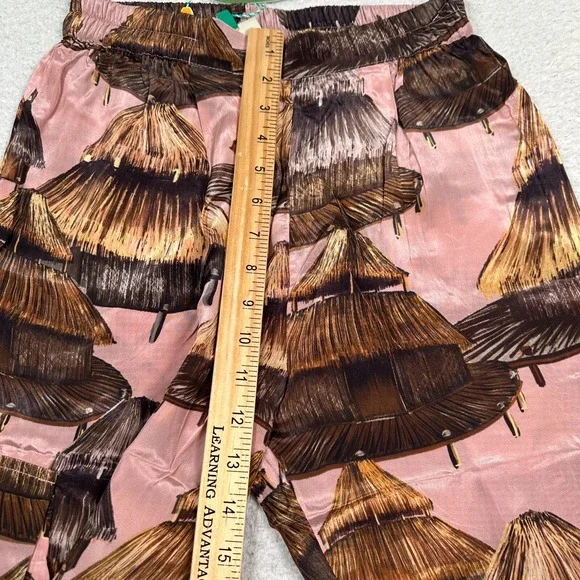 NWT Farm Rio Shuhu Beige Cargo Pants Women's XS Elastic Waist Everyday $175 - Picture 6 of 13